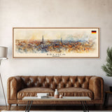 Bremen Germany Wall Art, Panoramic Travel Poster, Panoramic Framed Canvas Print, City Wall Art, Wall Hanging Home Decor, Travel Art
