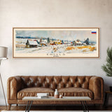Engels Russia Panoramic Travel Poster, Framed Canvas Print or Metal Wall Art, Travel Art, Home Decor, Panoramic Painting, Midcentury Art