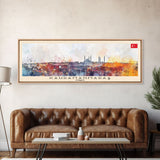 Kahramanmaras Turkey Panoramic Travel Poster, Framed Canvas Print or Metal Wall Art, Travel Art, Home Decor, Panoramic Painting, Midcentury Art