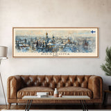 Kostroma Russia Panoramic Travel Poster, Framed Canvas Print or Metal Wall Art, Travel Art, Home Decor, Panoramic Painting, Midcentury Art