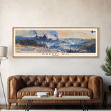 KryvyiRih Ukraine Panoramic Travel Poster, Framed Canvas Print or Metal Wall Art, Travel Art, Home Decor, Panoramic Painting, Midcentury Art