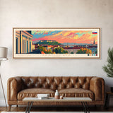 Bratislava Slovakia Wall Art, Panoramic Travel Poster, Panoramic Framed Canvas Print, City Wall Art, Wall Hanging Home Decor, Travel Art