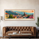 Burgos Spain Wall Art, Panoramic Travel Poster, Panoramic Framed Canvas Print, City Wall Art, Wall Hanging Home Decor, Travel Art