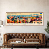 Rivne Ukraine Wall Art, Panoramic Travel Poster, Panoramic Framed Canvas Print, City Wall Art, Wall Hanging Home Decor, Travel Art