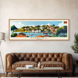 Barreiro Portugal Travel Print Wall Art, Panoramic City Art, Travel Art, Wall Decor, Vacation Gift, Framed Canvas Print Or Metal Art