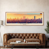 Bochum Germany Panoramic Travel Poster, Framed Canvas Print or Metal Wall Art, Travel Art, Home Decor, Panoramic Painting, Midcentury Art