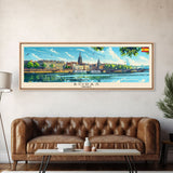 Borås Sweden Travel Art, City Art, Framed Canvas Print or Metal Wall Art, Europe Travel Poster, Panoramic Wall Art, Extra Wide Wall Art