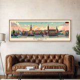 Brescia Italy Travel Print Wall Art, Panoramic City Art, Travel Art, Wall Decor, Vacation Gift, Framed Canvas Print Or Metal Art