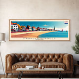 Haarlemmermeer Netherlands Panoramic Travel Poster, Framed Canvas Print or Metal Wall Art, Travel Art, Home Decor, Panoramic Painting, Midcentury Art