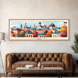 Ivanovo Russia Panoramic Travel Poster, Framed Canvas Print or Metal Wall Art, Travel Art, Home Decor, Panoramic Painting, Midcentury Art