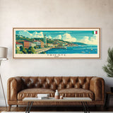 Trieste Italy Panoramic Travel Poster, Framed Canvas Print or Metal Wall Art, Travel Art, Home Decor, Panoramic Painting, Midcentury Art