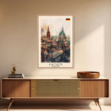 Charming Čačak Serbia Village Scene, Framed Canvas Print, Ideal for Bedroom Art, Farmhouse Style, Home Decor Wall Art