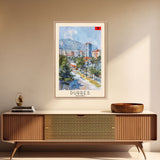 Durres, Albania Coastal Framed Canvas Print. Beautiful Wall Art for Living Room or Bedroom, Charming Travel Poster Art.
