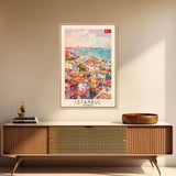 Istanbul Turkey Bosphorus Art Print, Beautiful Canvas Print for Home Decor, Travel Poster for Living Room Wall Art, Turkish Cultural Scene