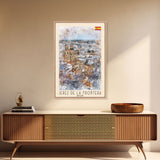 Jerez de la Frontera Spain Vineyard View, Framed Canvas Print, Travel Poster, Rustic Wall Art, Dining Room Decor, Wine Country Art, Home Aesthetic