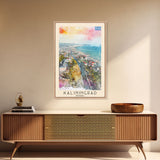 Kaliningrad Russia Urban Landscape, Framed Canvas Print, Travel Poster, Modern Wall Art, Office Decor, Russian Cityscape, Contemporary Home Decoration