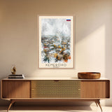 Kemerovo Russia Winter Cityscape, Framed Canvas Print, Travel Poster, Wall Art, Home Decor, Living Room Decoration, Russian Urban Art