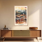 Poprad Slovakia Travel Poster Framed Canvas Print, Watercolor Painting, Scenic Wall Art, Home Decor, Slovakian Landscape, Classic Art