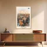Vantaa Finland Travel Poster Framed Canvas Print, Watercolor Painting, Urban Wall Art, Home Decor, Finnish Cityscape, Modern Art