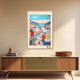 Murmansk Russia Travel Poster Framed Canvas Print, Midcentury Modern Art, Pop Art Wall Decor, Scenic Wall Art, Living Room Decoration, Office Art