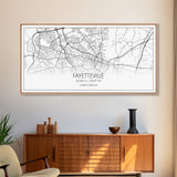 Fayetteville Street Map, North Carolina Map, Map Art, Minimalist Art, Wall Art, Canvas Art, Gift For Parents, Girls Room Décor, Cabin Décor
