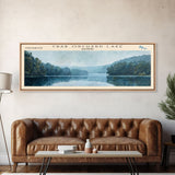 Cormorant Lake Framed Canvas Print, Lake House Decor, Panoramic Wide Art, Travel Poster, Rustic Lake Painting, Home Decor