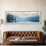 Kaghasuk Lake Framed Canvas Print, Panoramic Lake House Decor, Wall Art, Travel Poster, Stunning Lake Painting, Nature Art