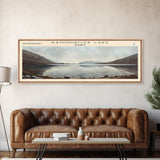 Kaminuricek Lake Qamanirjuaq Lake Framed Canvas Print, Panoramic Lake House Decor, Wall Art, Travel Poster, Serene Lake Painting, Nature Art