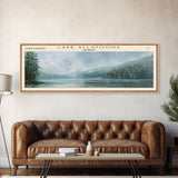 Lake Allatoona Georgia Framed Canvas Print, Lake House Art, Panoramic Wall Art, Travel Poster, Serene Lake Painting, Home Decor