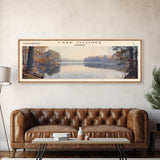 Lake Oconee Georgia Framed Canvas Print, Lake House Decor, Panoramic Wall Art, Travel Poster, Serene Landscape Painting, Living Room Decor