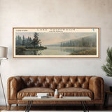 Lake Thompson South Dakota Framed Canvas Print, Lake House Decor, Panoramic Wall Art, Travel Poster, Serene Landscape Painting, Living Room Decor