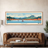 Hawley Lake Arizona Framed Canvas Print, Panoramic Art, Midcentury Modern, Pop Art, Bedroom Decor, Travel Poster, Artistic Decor, Home Decor