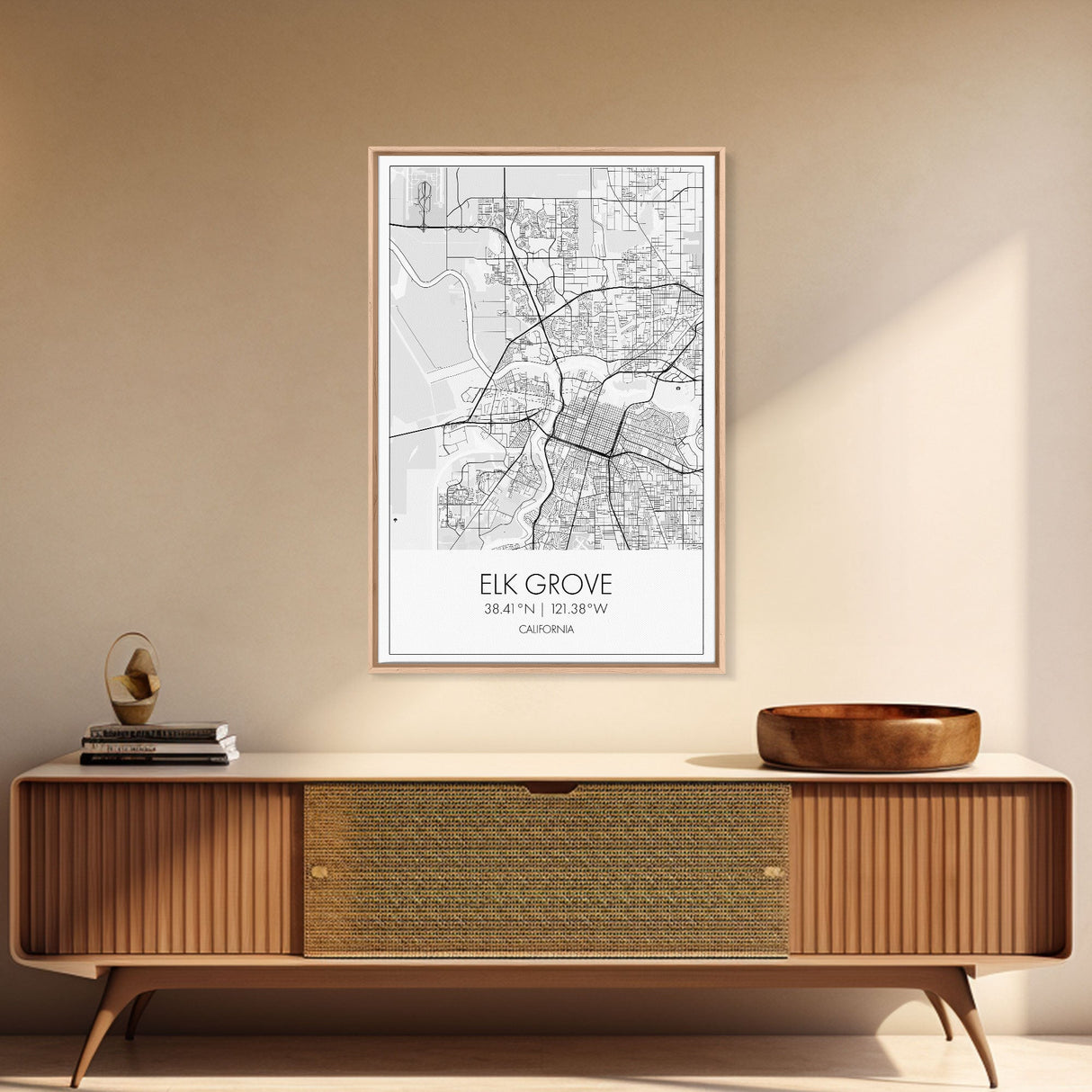 Elk Grove Street Map, California Map, City Map Art, Minimalist Art, Wall Art, Canvas Print, Bedroom Wall Art, Housewarming Gift, Travel Art