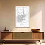 Lubbock Street Map, Texas Map, City Map Art, Modern Art, Wall Art, Canvas Print, Travel Print, Farmhouse Wall Décor, Boyfriend Gift