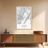 Newark Street Map, New Jersey Map, City Map Art, Modern Art, Wall Art, Canvas Print, Living Room Art, Best Friends Gift, Travel Art