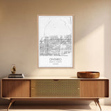 Ontario Street Map, California Map, City Map Art, Modern Art, Wall Art, Canvas Print, Bedroom Prints, Birthday Gift, Travel Wall Décor