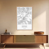 Riverside Street Map, California Map, City Map Art, Minimalist Art, Wall Art, Canvas Print, Unique Wall Décor, Boyfriend Gift, Travel Art