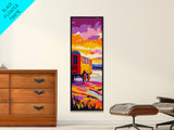 Sunset Wagon Art Canvas Print Southwest Wall Art Boho Art Pink Orange Wall Art Rustic Decor Living Room Art Above Bed Art