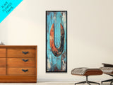 Rustic Horseshoe Art Framed Canvas Print Wabi Sabi Wall Art Farmhouse Decor Western Art Rustic Wall Art Above Sofa Art
