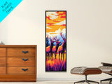 Autumn Elk Silhouette Canvas Print wildlife art southwest wall art orange pink wall art rustic decor gift idea hunting lodge art