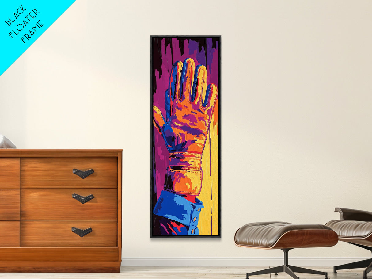 Vibrant Pop Art Hand Framed Canvas Print graffiti wall art colorful geometric painting bold decor gift idea living room art