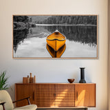 Reflections of Nature, lake Tahoe art, pine tree art, landscape painting, nature wall art, extra wide art, panoramic art, Canvas Print