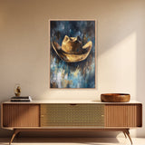 Western Hat, Rustic Wall Art, Farmhouse Art, Cowboy Decor, Canvas Print, Above Sofa Art, Bedroom Art, Gift Idea For Him