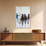 Modern Cowgirl, Western Fashion, Framed Canvas Print, black cowgirl painting, pink abstract art, light pink wall art, bold color art, gift idea for her