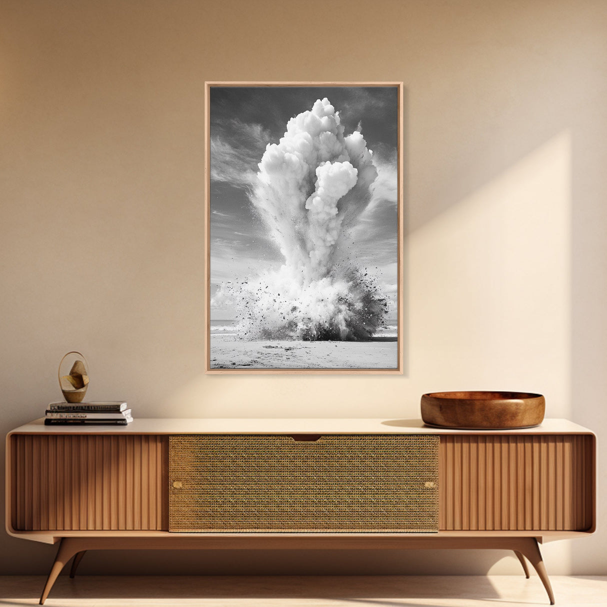 Explosion art, science art, moody art, dark romance painting, wabi sabi art, unique wall art, rustic decor, canvas print, above sofa art