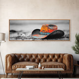Western Hat, Cowboy Art, Ranch Life Wall Art, Rustic Decor, Moody Art, Extra Wide Art, Horizontal Wall Art, Framed Canvas Print