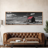 Windmill, Rustic Art, Southwest Wall Art, Farmhouse Art, Extra Wide Art, Wabi Sabi Art, Framed Canvas Print, Minimalist Art