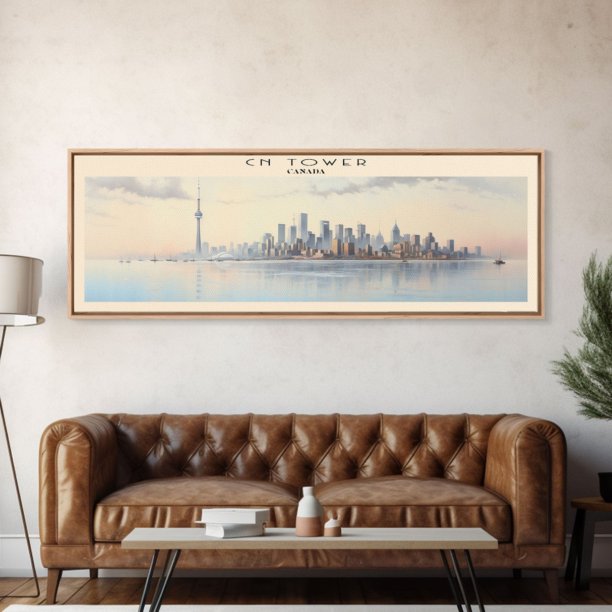 CN Tower Framed Canvas Print Travel Poster | Wall Art | Home Decor | Gift For Travel Lover | Wall Hanging | Original Art