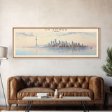 CN Tower Framed Canvas Print Travel Poster | Wall Art | Home Decor | Gift For Travel Lover | Wall Hanging | Original Art
