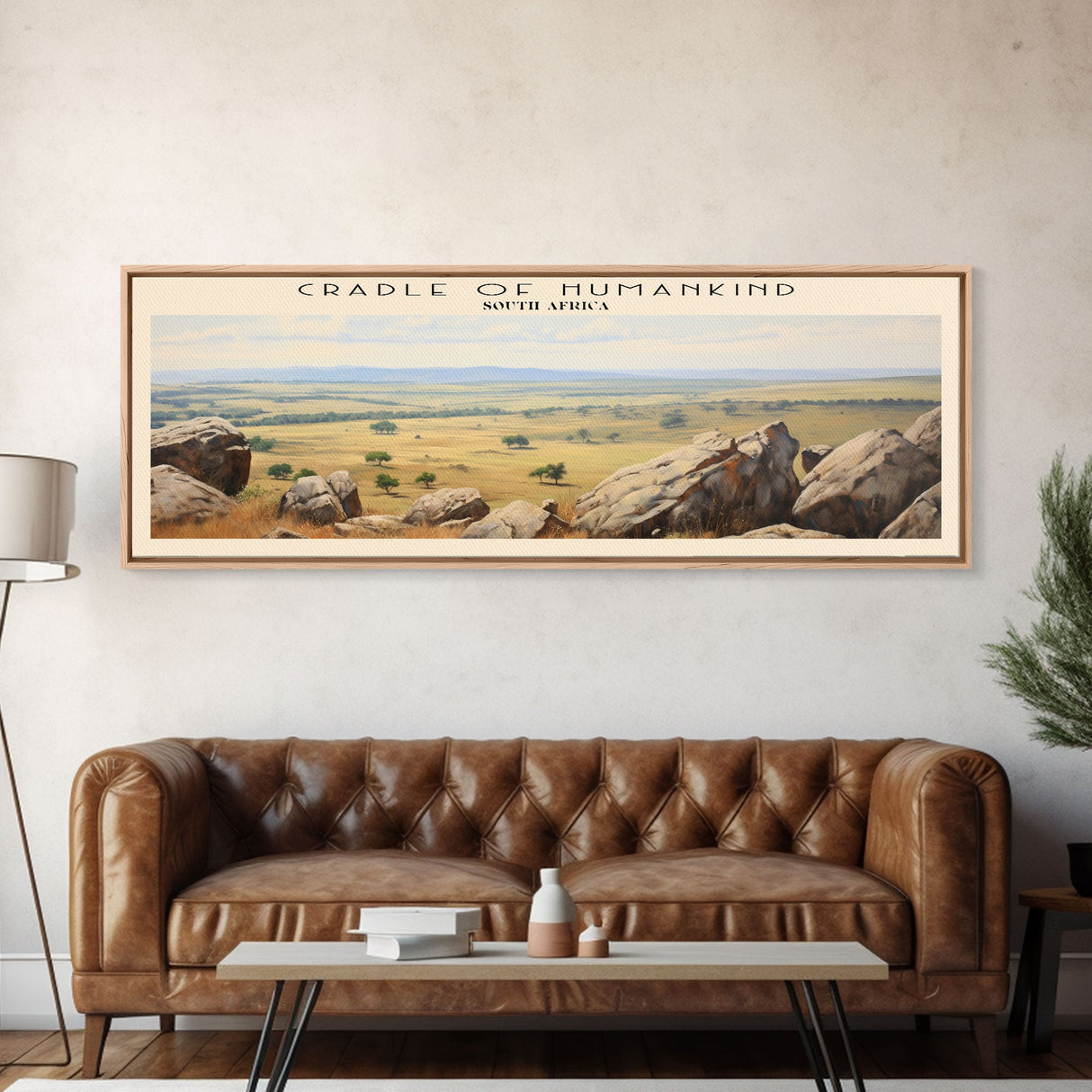 Cradle of Humankind Travel Poster Print, Framed Canvas Print, COUNTRY Travel Art, Wood Framed Art, Wall Hanging, Home Decor